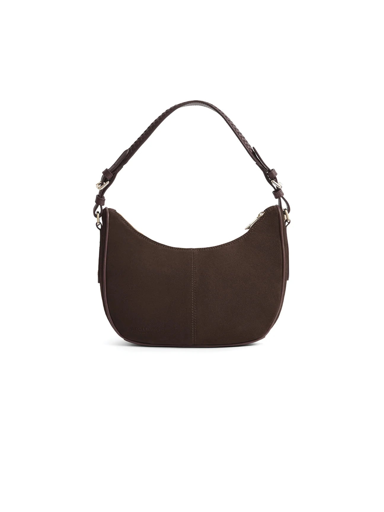 The Tetbury Women's Crescent Bag - Chocolate Suede
