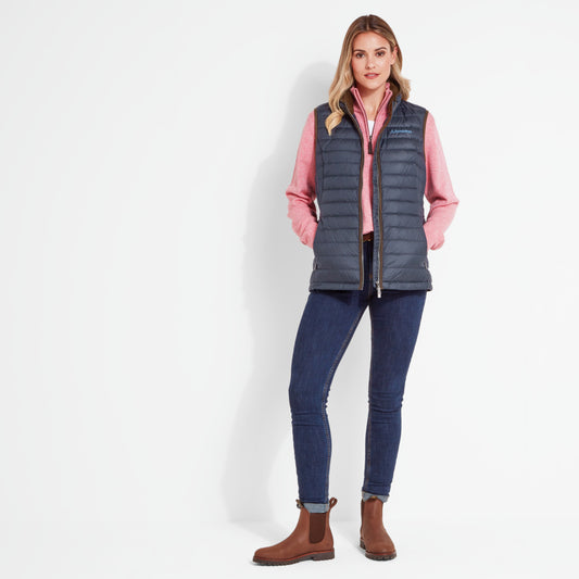 Launde Down Gilet Petrol Blue