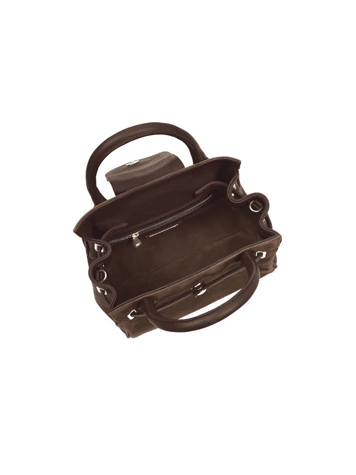 The Windsor Women's Mini Handbag - Chocolate Suede