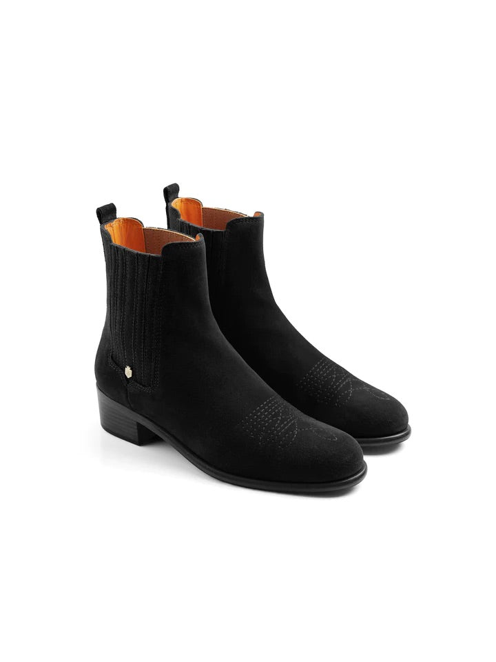 The Rockingham Chelsea Ankle Boot - Black Suede