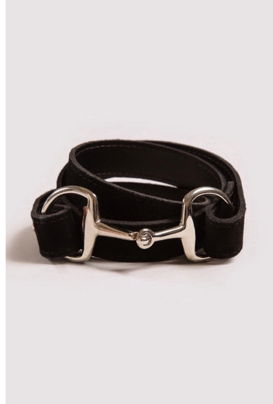 The Snaffle Clasp- Black Suede
