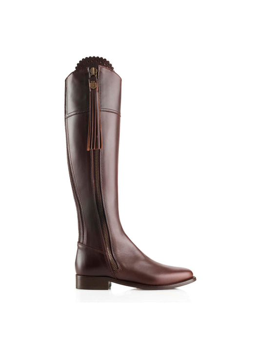 The Regina Women's Tall Boot - Mahogany Leather, Regular Calf