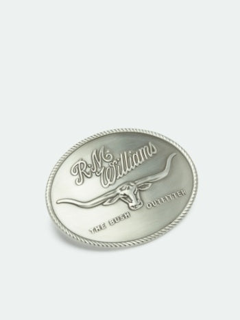 Logo Belt Buckle Silver