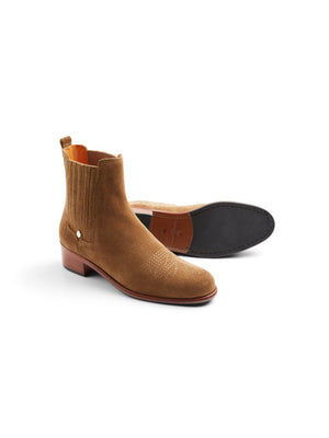 The Rockingham Chelsea Ankle Boot - Tan Suede