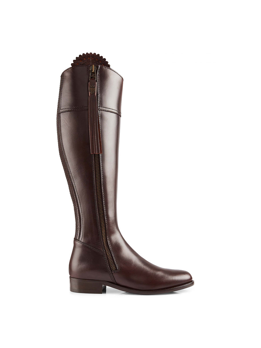 The Regina Women's Tall Boot - Mahogany Leather, Sporting Calf
