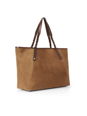 The Burford Women's Tote Bag - Tan Suede