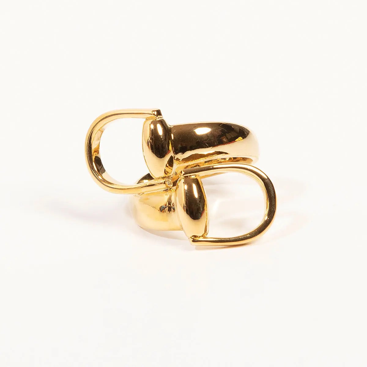 Snaffle Scarf Ring Gold Finish