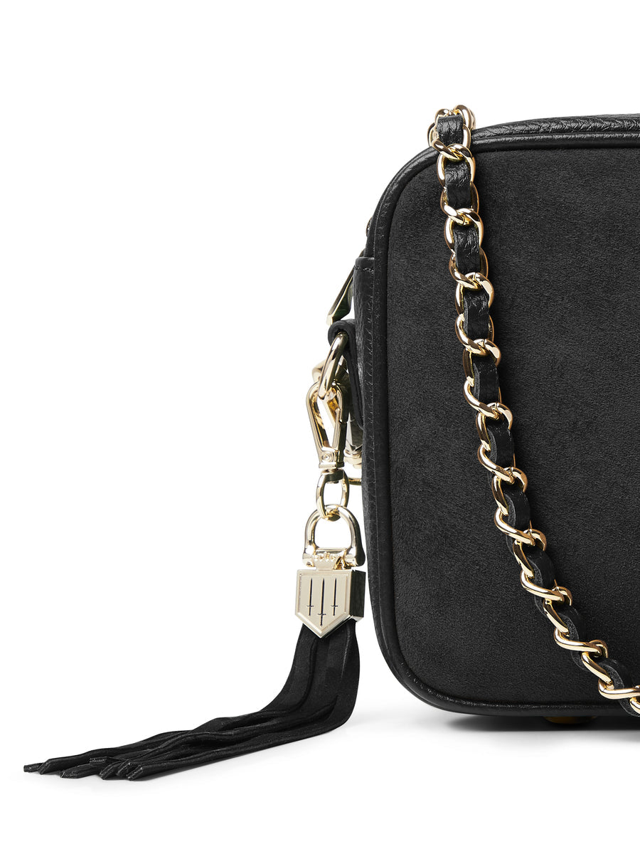 The Finsbury Women's Crossbody Bag - Black Suede