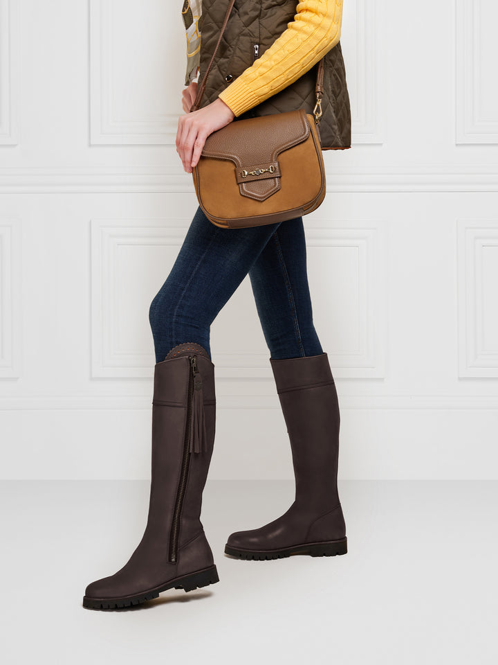 The Explorer Women's Waterproof Boot - Mahogany Leather, Narrow Calf