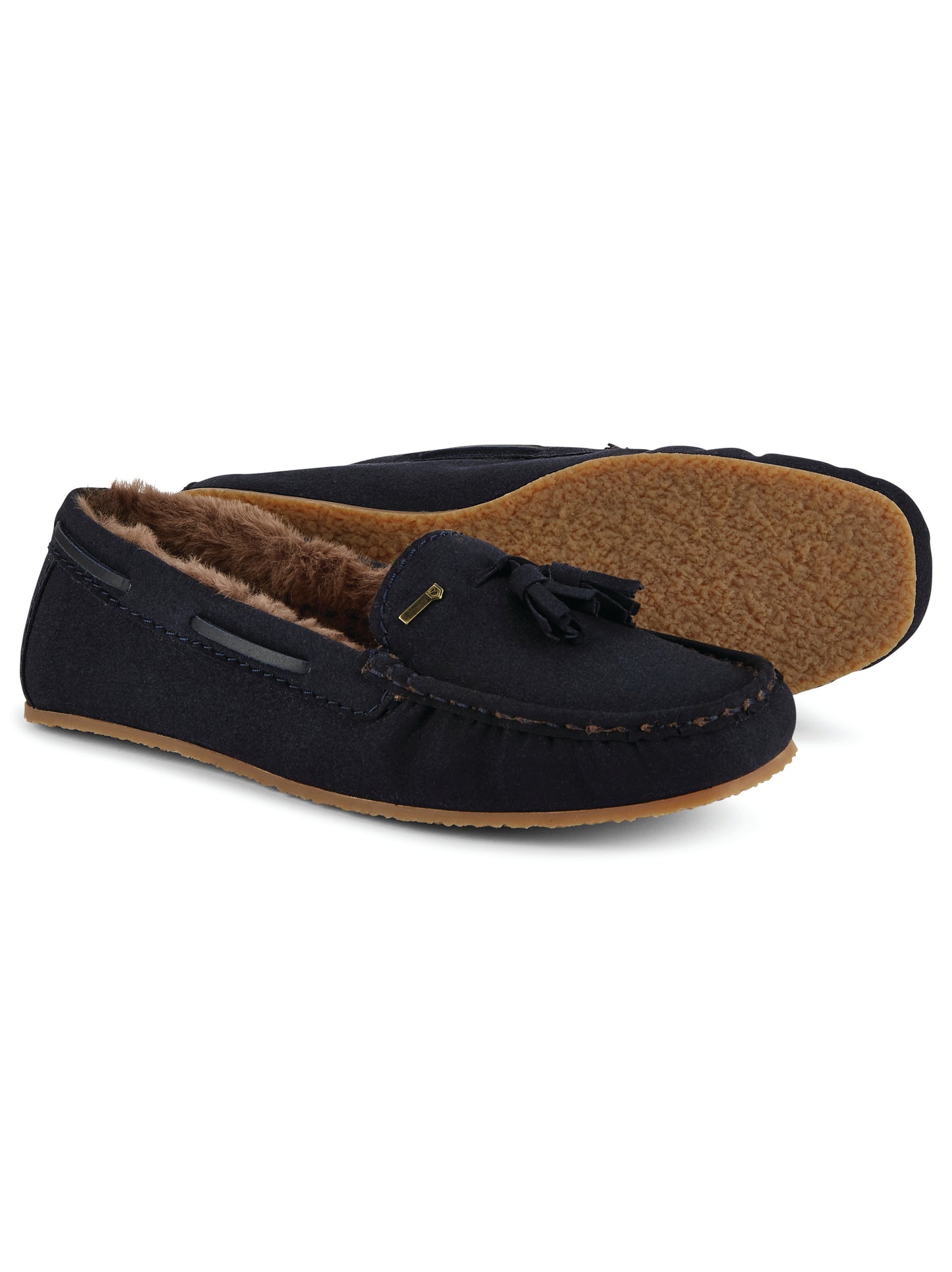 Rosslare Moccasin Slipper - French Navy