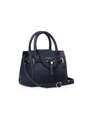 The Windsor Women's Mini Handbag - Navy Suede