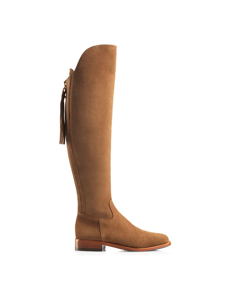 The Amira Women's Over-the-Knee Boot - Tan Suede