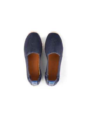 Fairfax & Favor Monaco Flat Navy Espadrilles