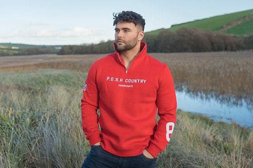 The Tidal 1/4 Zip Red