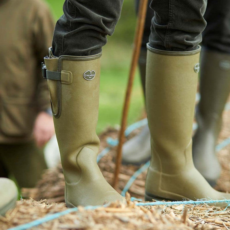 Mens Vierzonord Neoprene Lined Wellington Boots Vert