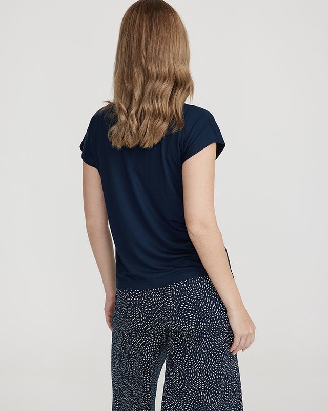 Holebrook Alice Capsleeve Top Navy