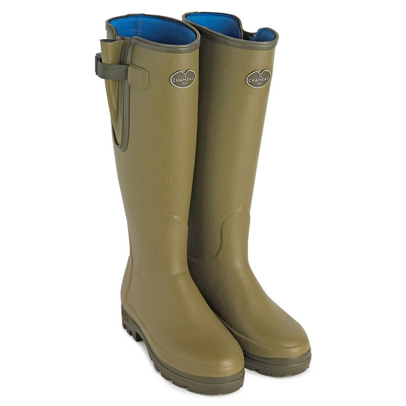 Ladies Vierzonord Neoprene Lined Wellington Boots Vert Vierzon