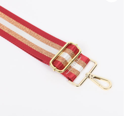 Red & Copper Glitz Stripe Strap
