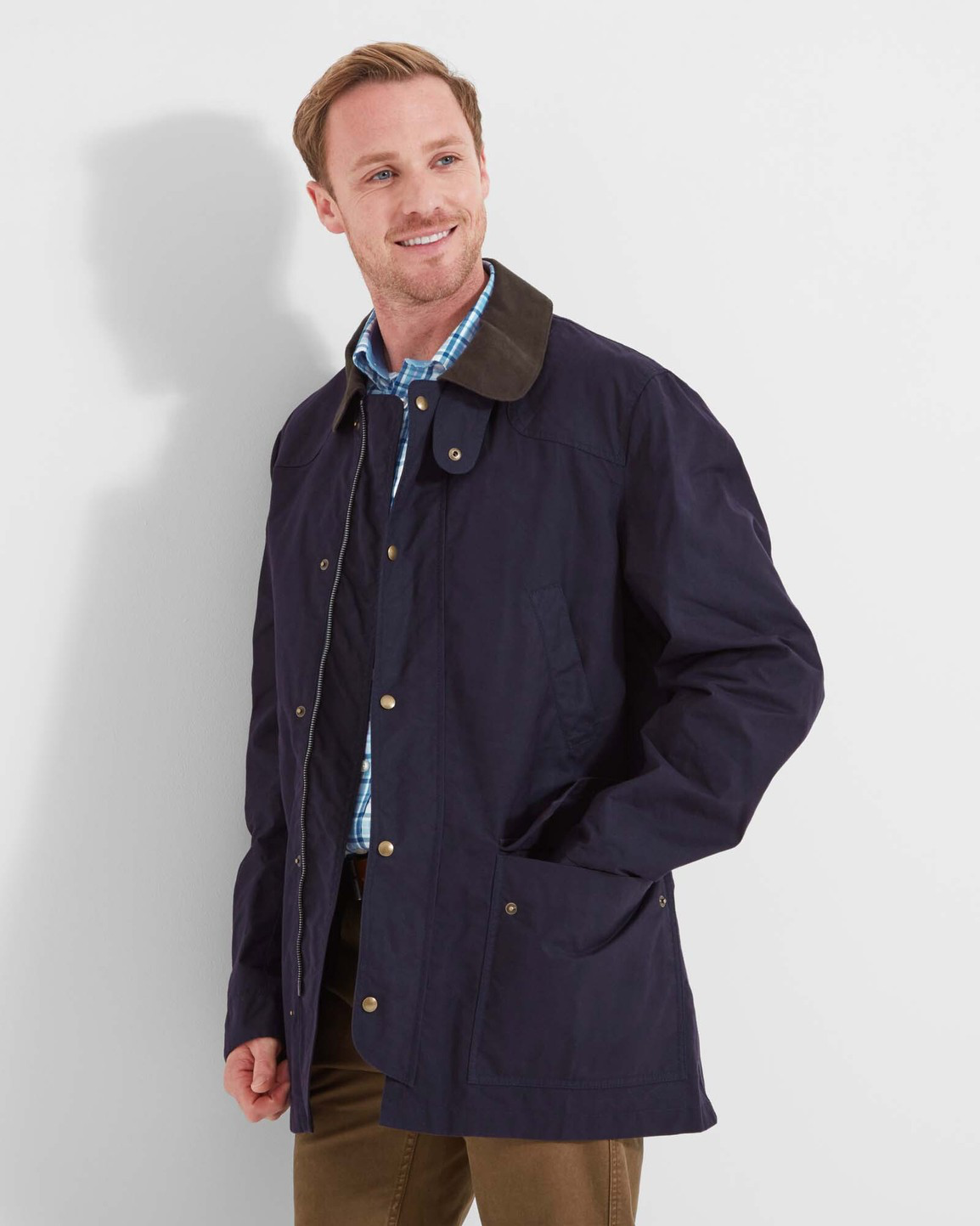 Preston Wax Jacket Navyn