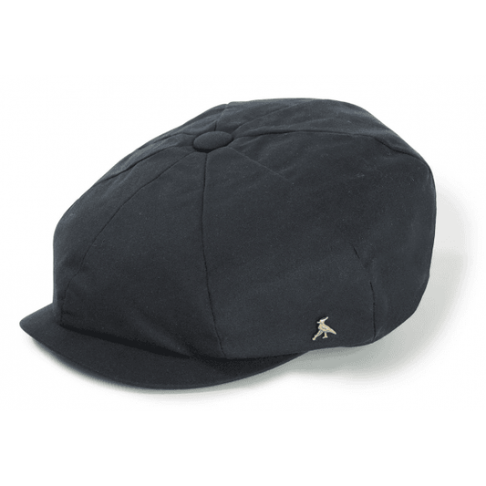 The Hengrave Wax Baker Boy Cap Navy