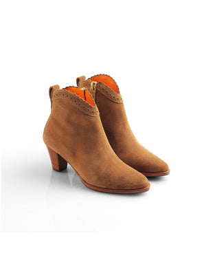 The Regina Women's Ankle Boot - Tan Suede