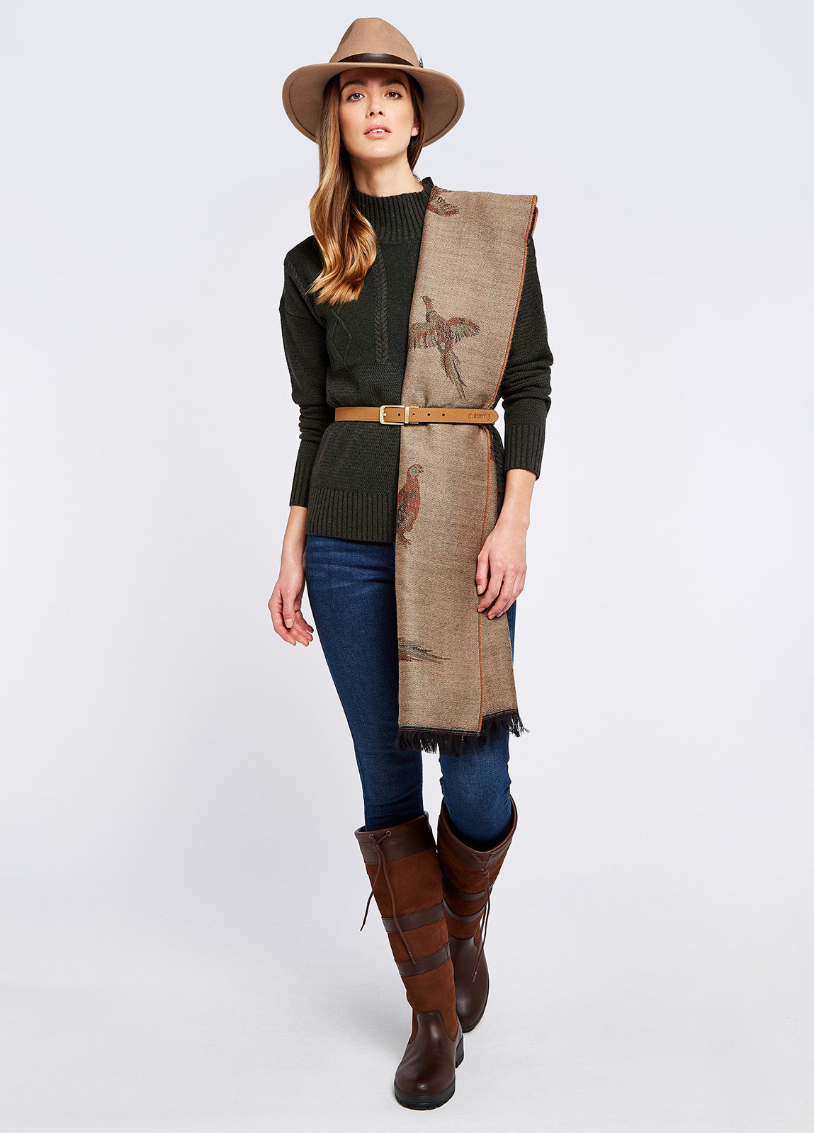 Birchdale Wool Stole - Taupe