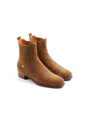 The Rockingham Chelsea Ankle Boot - Tan Suede