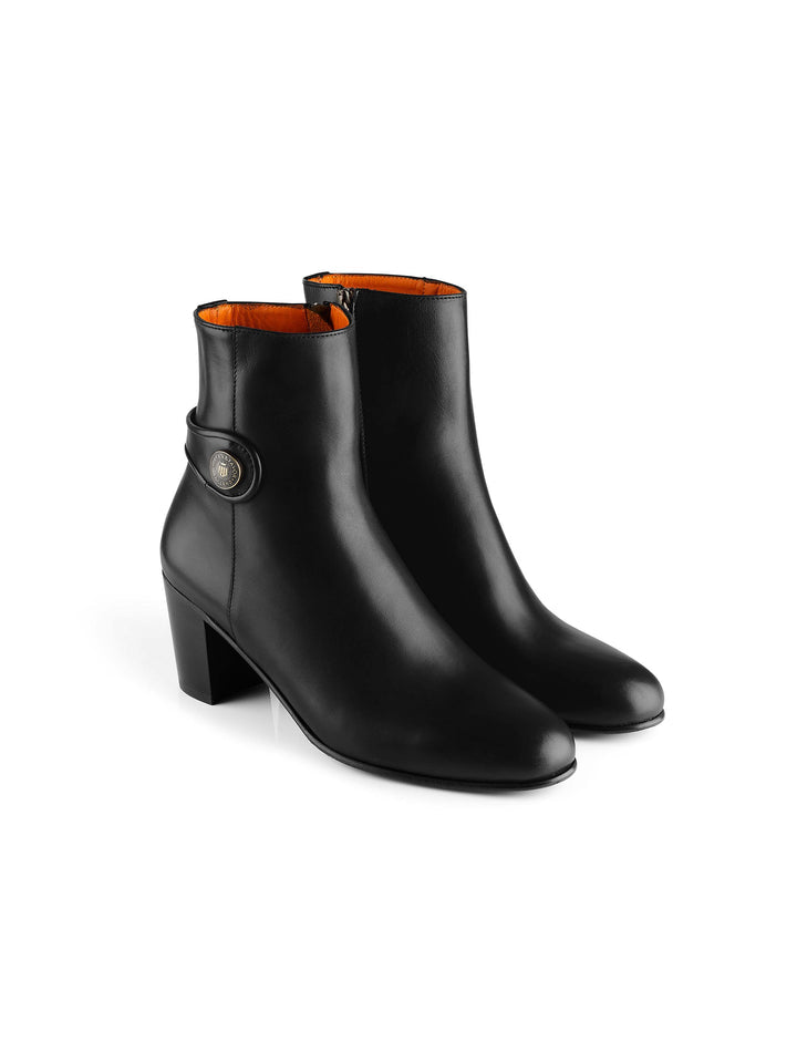 The Upton Women's Ankle Boot - Black Leather