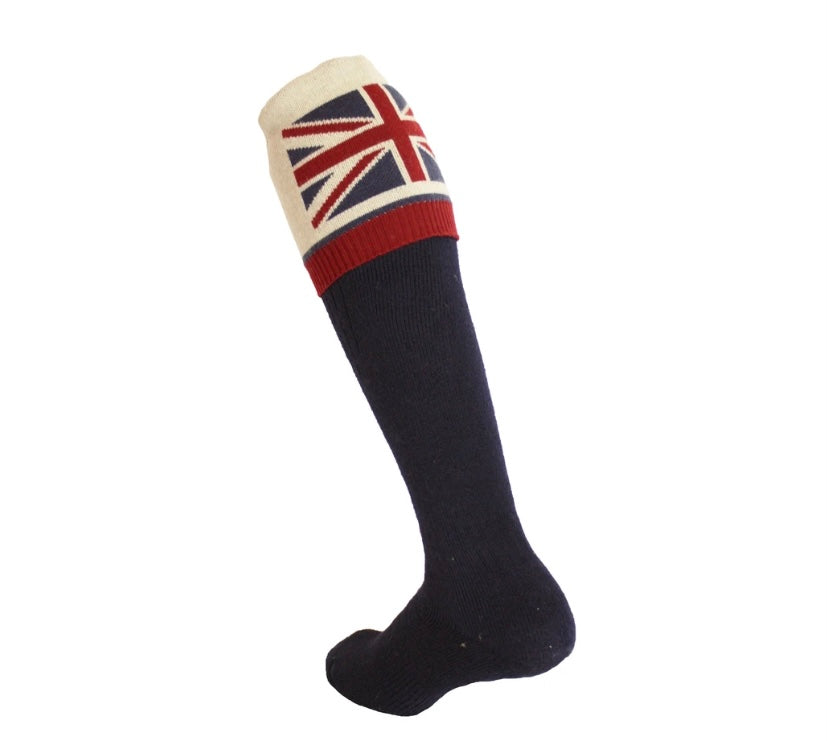 Union Jack Logo Boot Socks