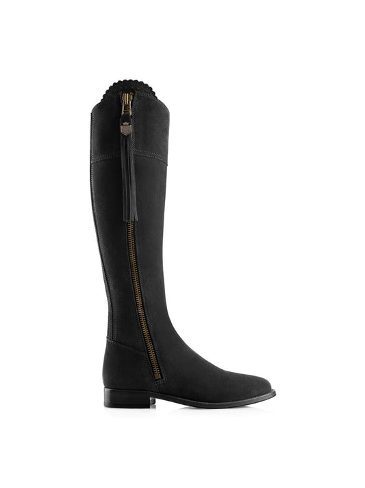 The Regina, Women’s Tall Boot - Black Suede