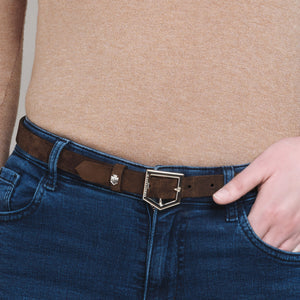 The Sennowe Women's Belt - Chocolate Suede