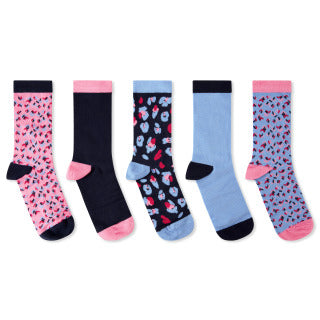 Ladies Sock (Box of 5) Dusty Pink Mix