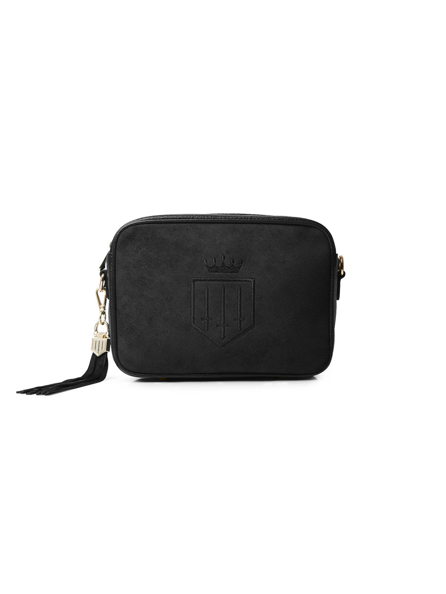 The Finsbury Women's Crossbody Bag - Black Suede
