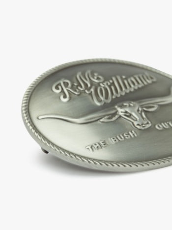 Logo Belt Buckle Silver