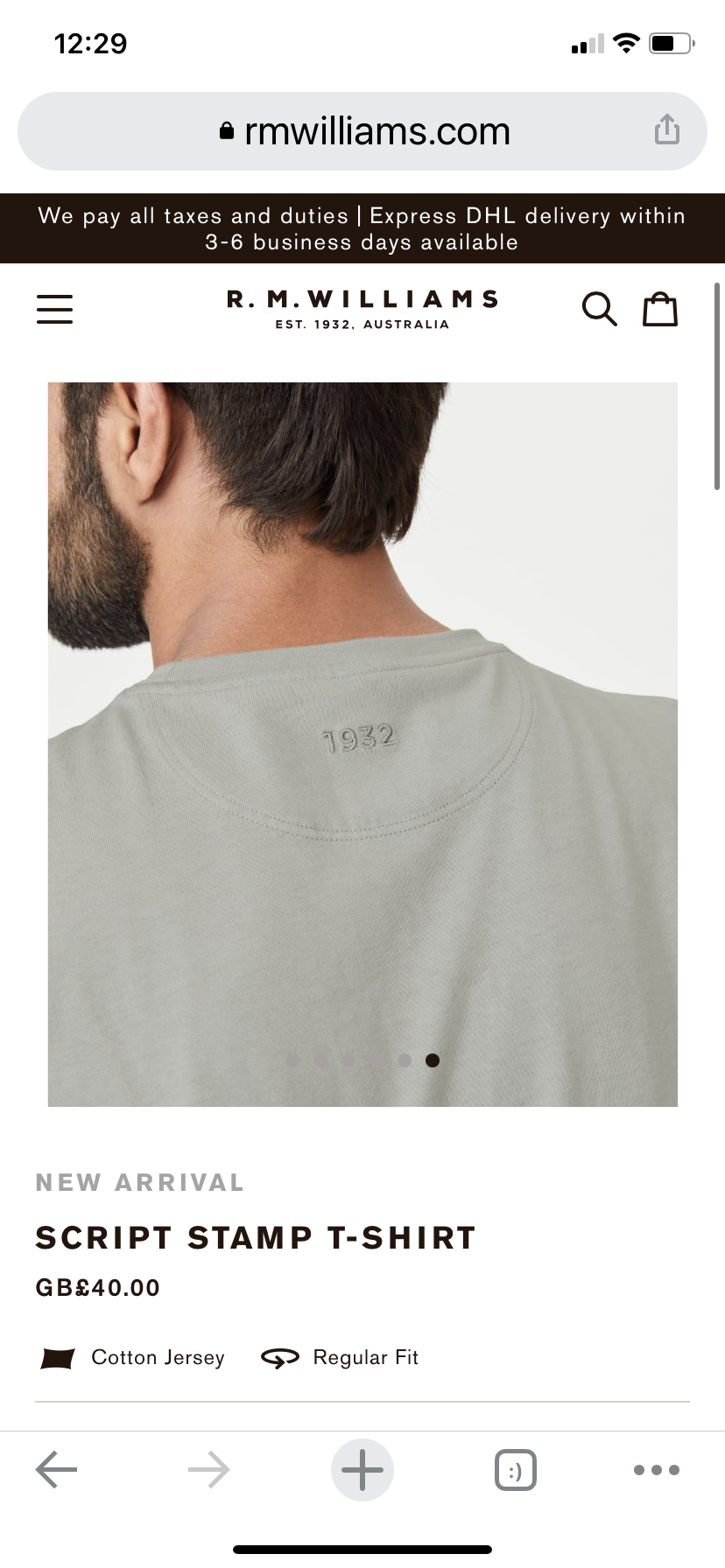 Script Stamp T-Shirt Grey