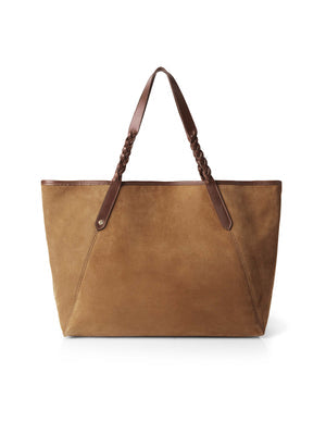 The Burford Women's Tote Bag - Tan Suede