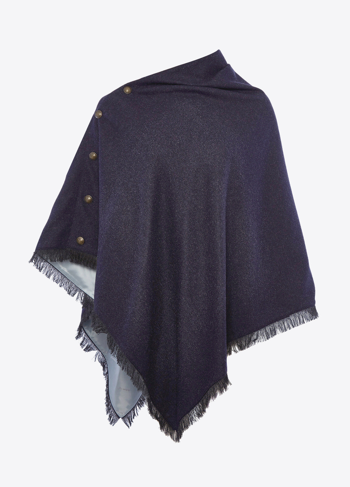 Hazelwood Tweed Poncho-Navy