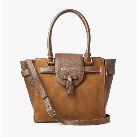 The Windsor Women's Tote Bag - Tan Suede