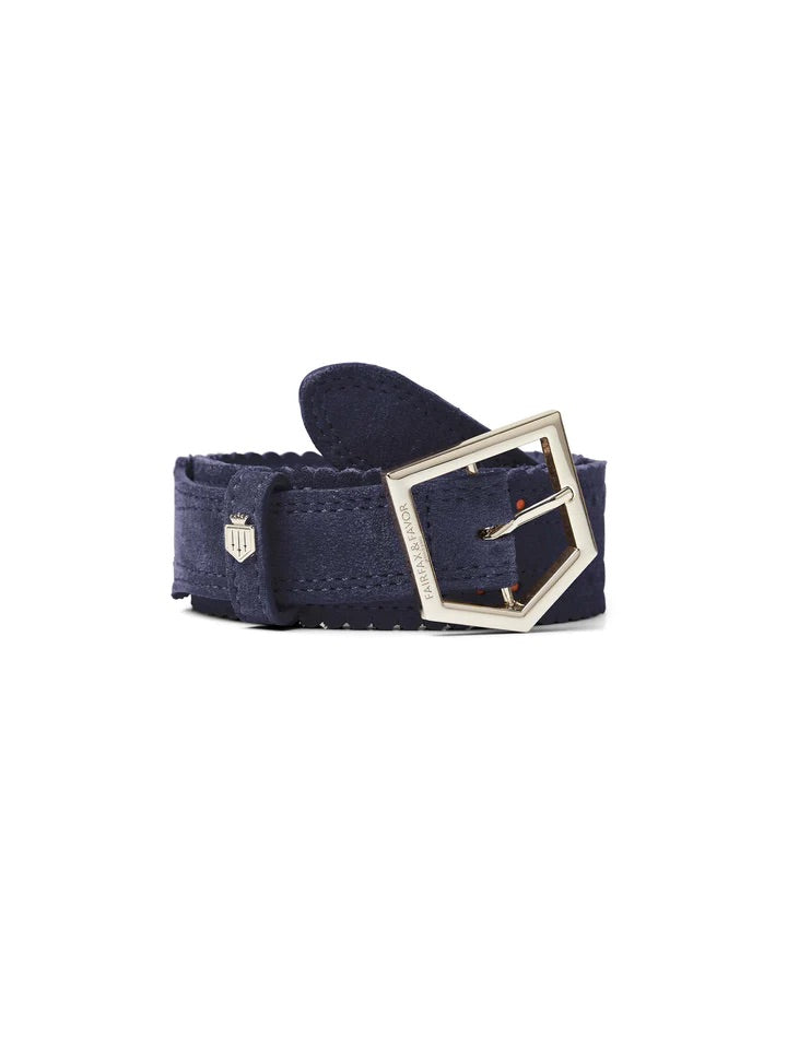 The Regina Women's Belt - Navy Blue Suede