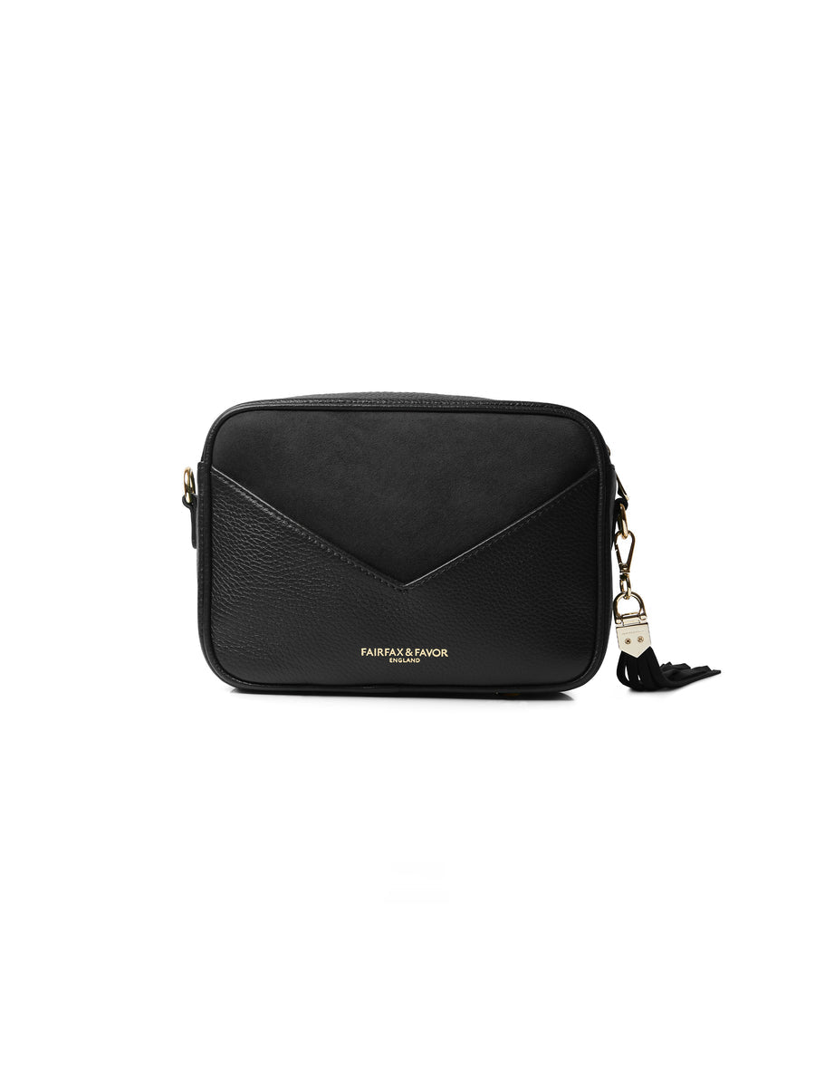 The Finsbury Women's Crossbody Bag - Black Suede