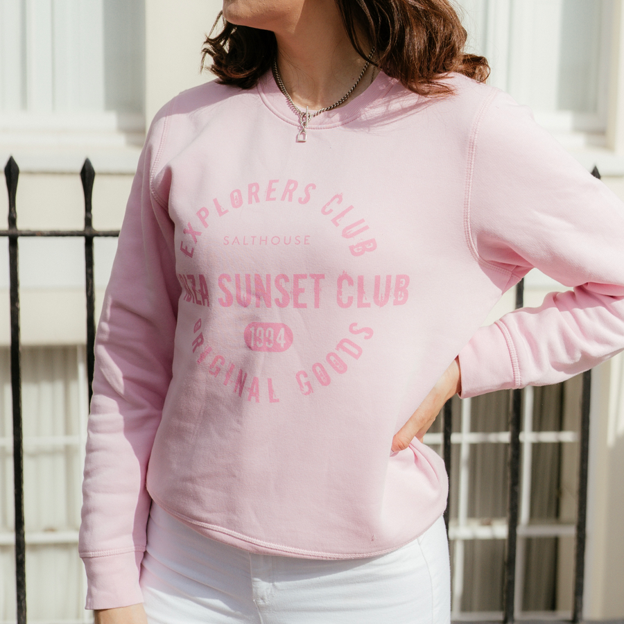 Explorer Club Sweatshirt Pink