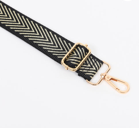 Black & Gold Chevron Strap