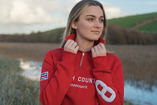 The Tidal 1/4 Zip Red