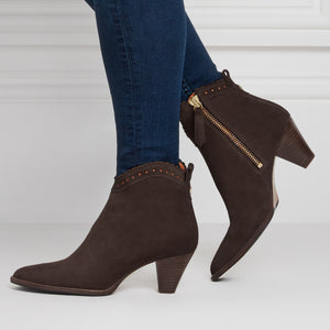The Regina Women's Ankle Boot - Chocolate Suede