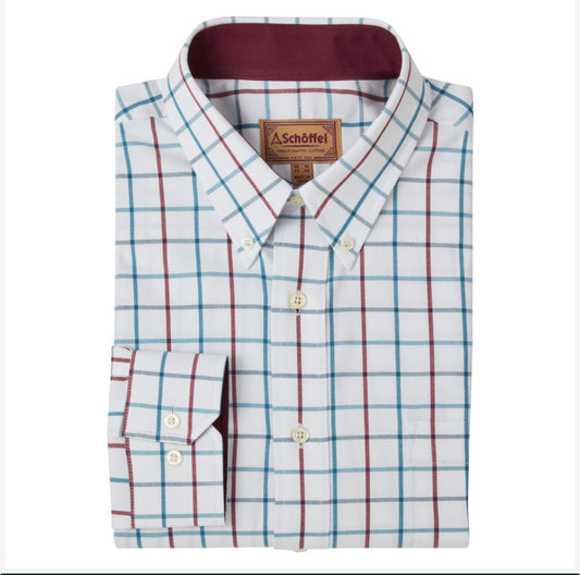 Brancaster Classic Shirt Board/ D Teal Wide by Schoffel