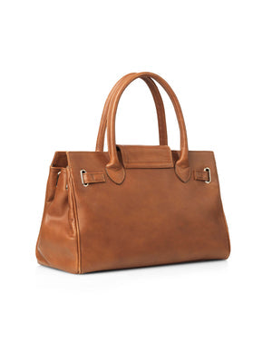 The Windsor Women's Handbag - Tan Leather