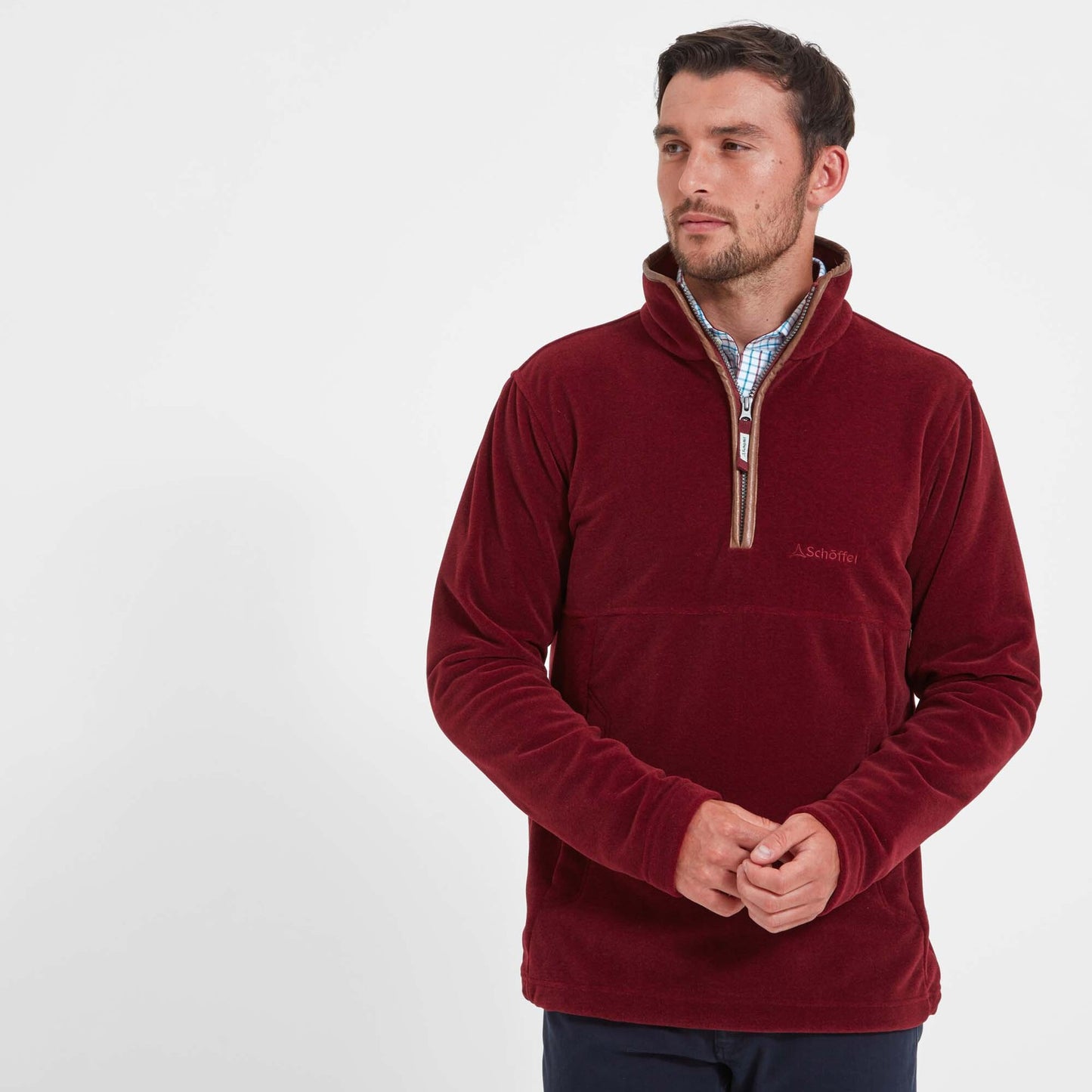 Berkeley 1/4 Zip Fleece Claret