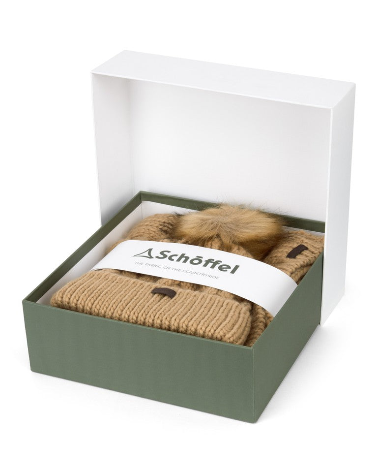 Bakewell Hat & Scarf Set Boxed Oat