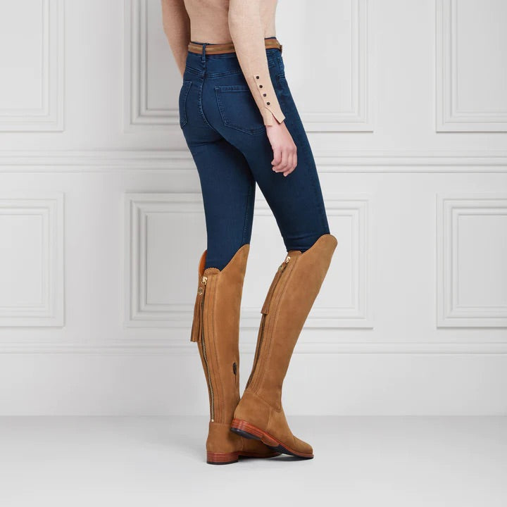 The Amira Women's Over-the-Knee Boot - Tan Suede