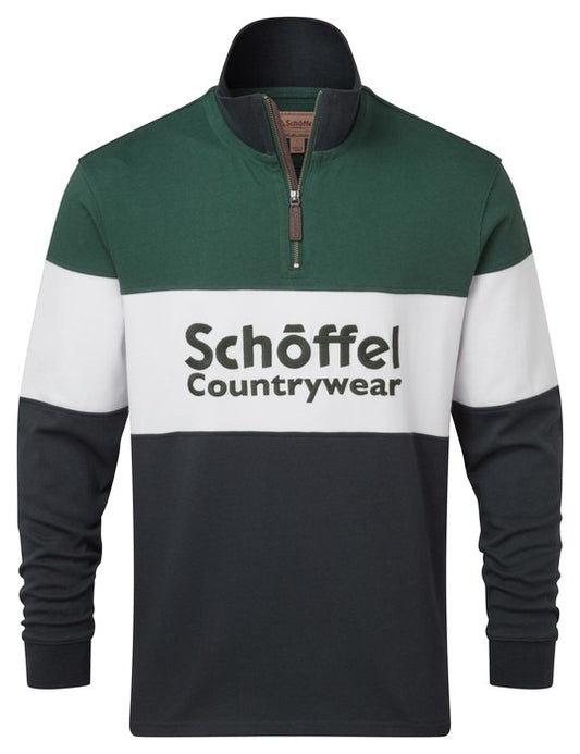 Schoffel Unisex Exeter Heritage Green  Rugby Shirt